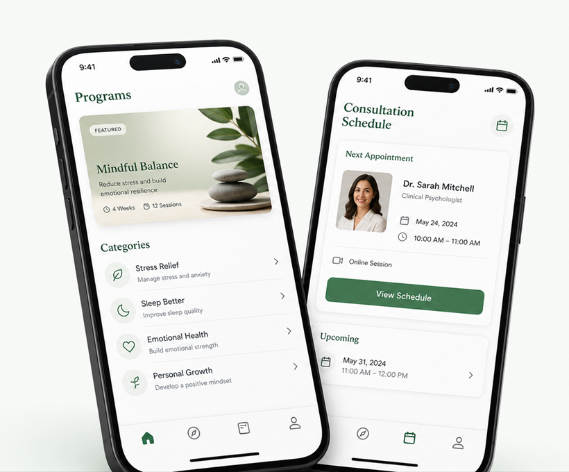 FEELYUP wellness tools on mobile phones